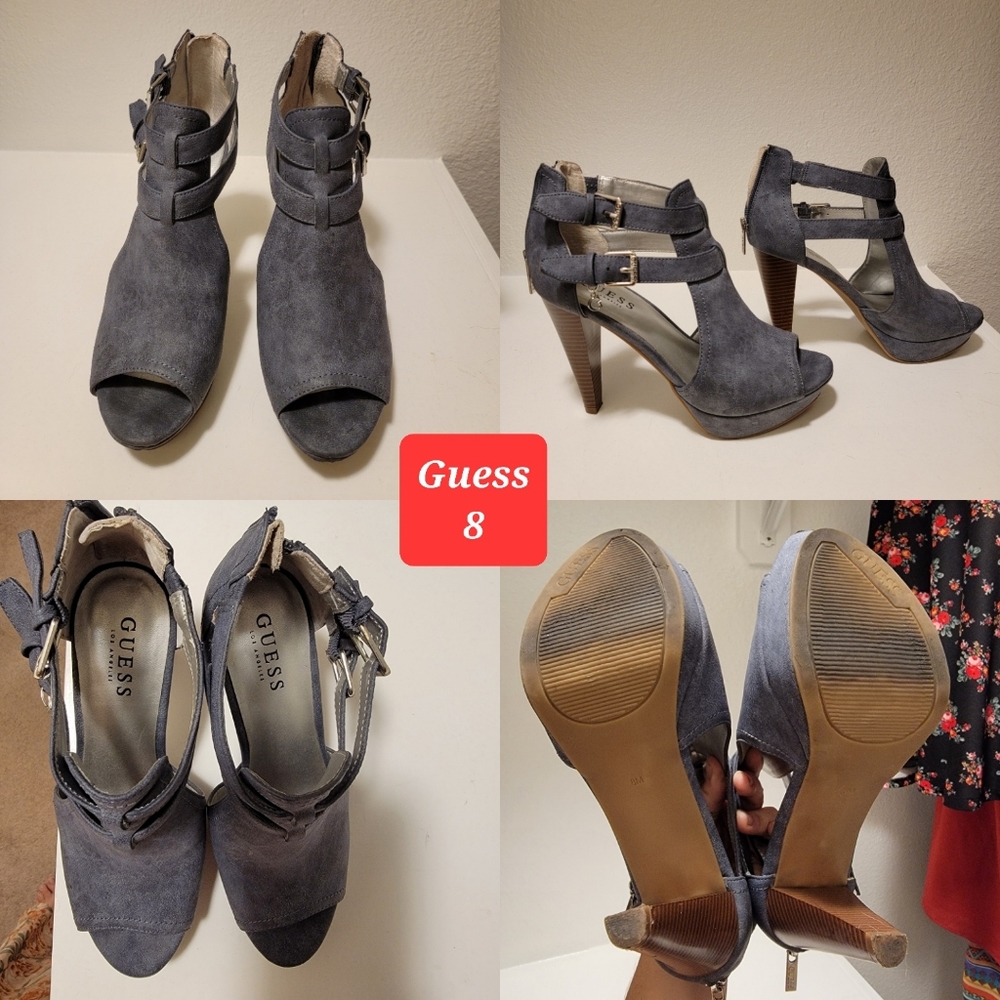 Guess size 8 blue heels